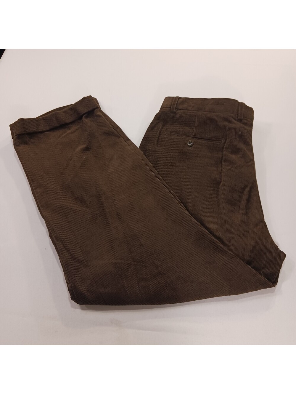Henry Jacobson Cuffed Bottom Men's Brown Corduroy Pants Size (38x30)